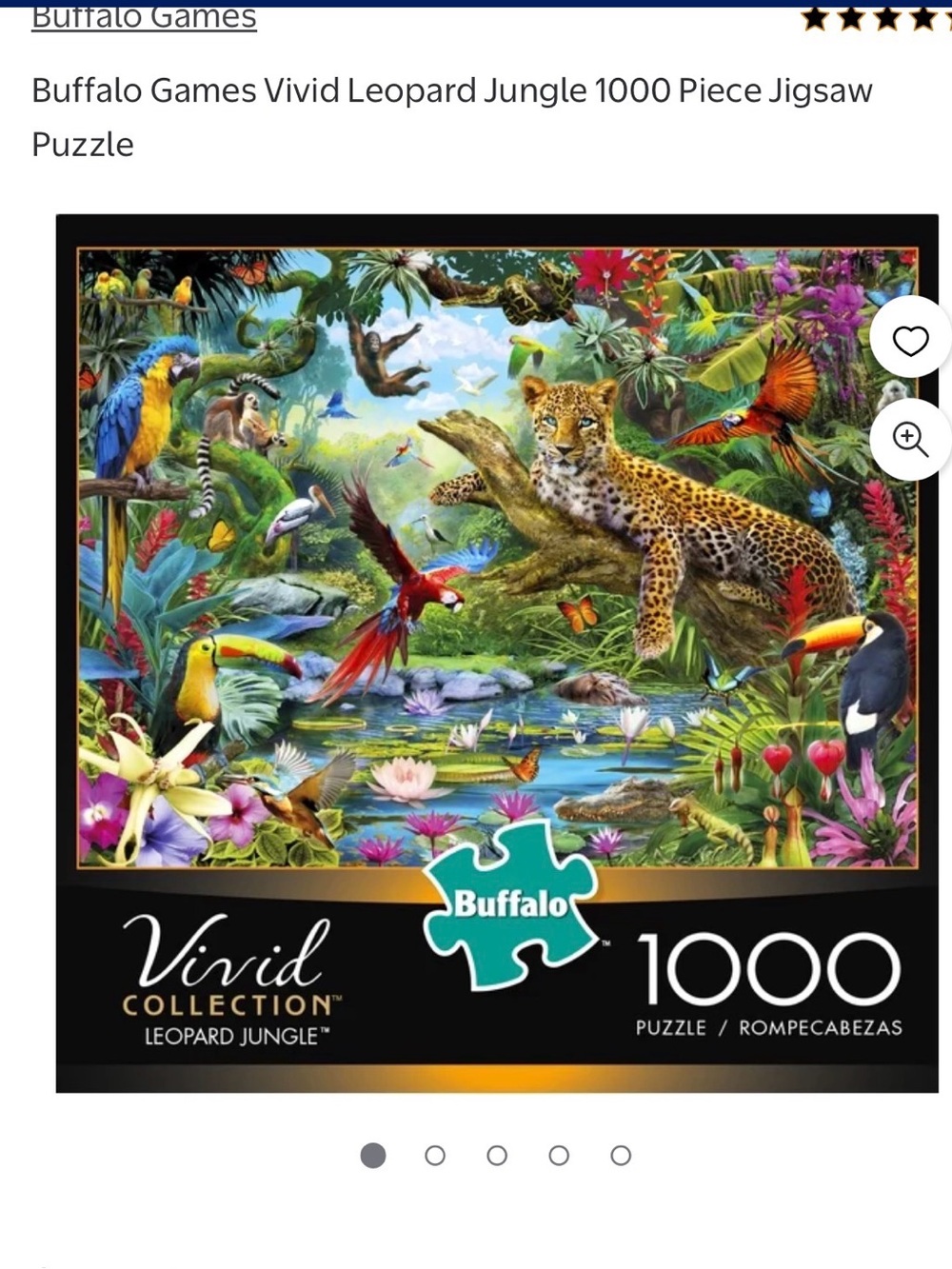 Buffalo Multicolor Leopard Jungle Puzzle